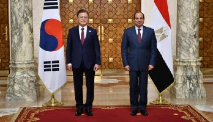 رئيس كوريا الجنوبية يشيد بجهود الرئيس السيسى فى مكافحة الإرهاب