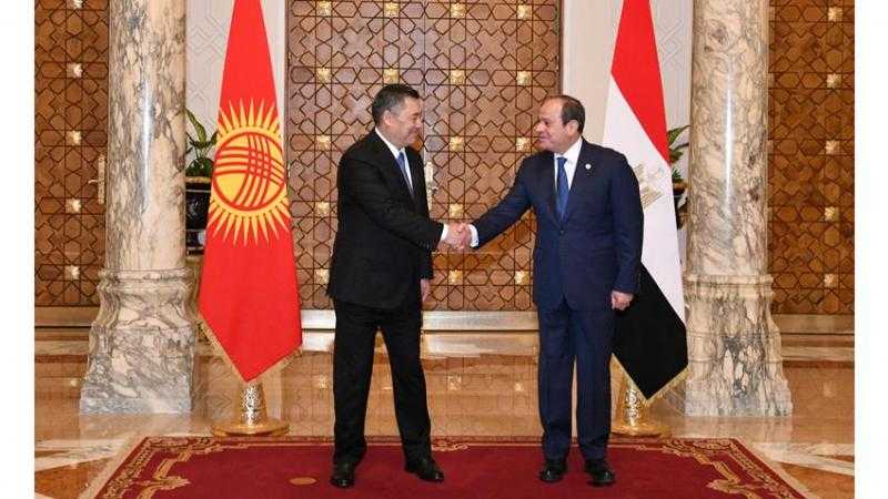 السيسي يبحث سبل تعزيز التعاون التجارى المشترك بين مصر و قرغيزستان