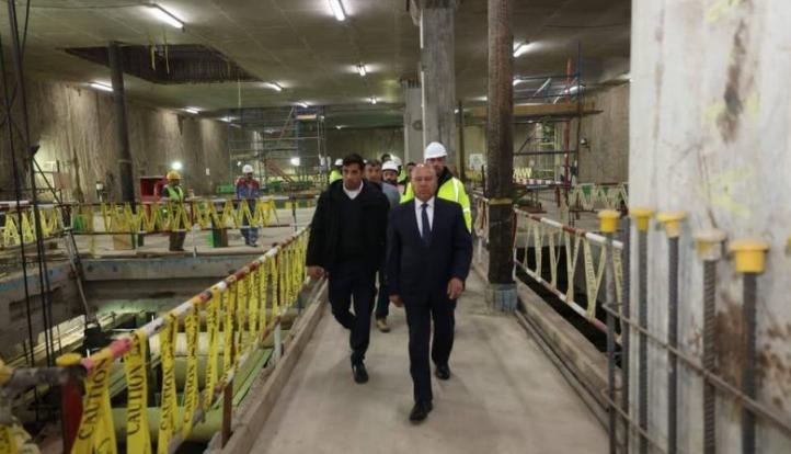 وزير النقل يتفقد محطة الملك الصالح بالخط الرابع للمترو