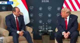 السيسي وترامب يبحثان في إيفيان تعزيز الشراكة الاستراتيجية وتطورات الأوضاع الإقليمية