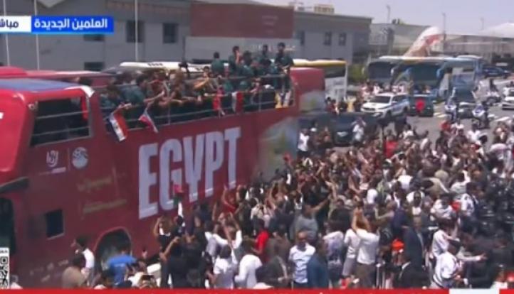 شرفتونا..استقبال جماهيري حاشد لمنتخب مصر بعد العودة من المشاركة في كأس العالم