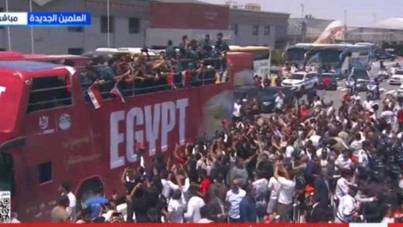 شرفتونا..استقبال جماهيري حاشد لمنتخب مصر بعد العودة من المشاركة في كأس العالم