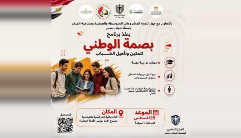 جهاز تنمية المشروعات و«بصمة شباب مصر» ينظمان يومًا تدريبيًا لتعريف الشباب بفرص ريادة الأعمال